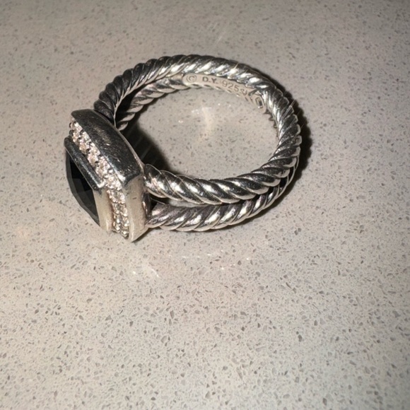 David Yurman Petite Albion Ring Black Onyx color. DY 925 style - Picture 6 of 10